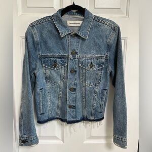 Reformation Raw Hem Denim Jacket